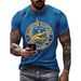 Men's Alligator Print T-Shirt – Breathable Polyester Crew Neck Tee (S-5XL, 180GSM, Summer Casual, 20+ Colors)_viptrois.com