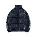 Men's Clothing Club American style dark bear graffiti print loose cotton jacket high street hip hop couple bread coat_viptrois.com