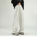 Men's Clothing Deconstructed Sweatpants Men's Spring High Street Handsome Wide Leg Casual Pants Trendy Brand Design Elastic Waist Mopping Pants_viptrois.com