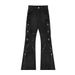 Men's Clothing American Style Dark Heavy Retro Zipper Irregular Personality High Street Jeans Unisex Trousers_viptrois.com