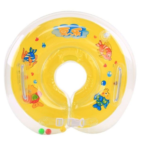 Swimming Bathing Inflatable Safety Neck Ring Tube Float Circle for Baby Kids_viptrois.com