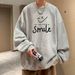 New Couple Print Men's Fleece Thickened High-end Sweater Trendy Top Men's Autumn And Winter Clothing_viptrois.com