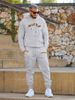Fashion Brand Printing Leisure Sports Mens Suit Autumn and Winter Fleece lined Mens Pullover Hoodie Clothing Two pieces Set_viptrois.com